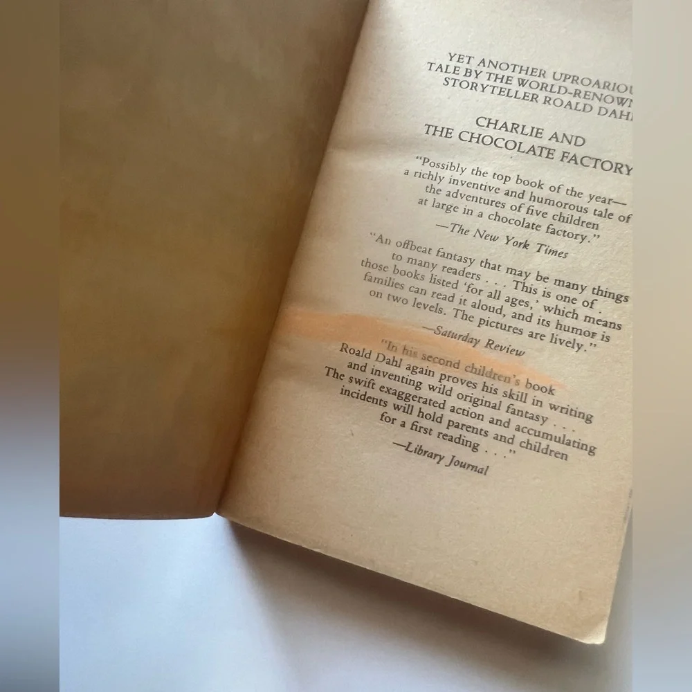 Vintage 1970s Troll paperback edition of Charlie and the Chocolate Factory